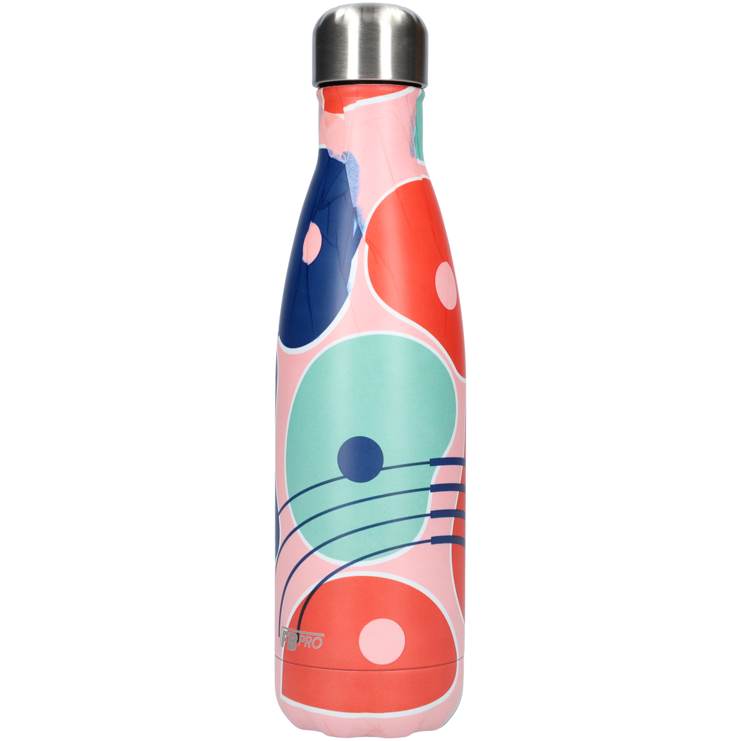 Thermosfles - Waterfles - Drinkfles slank 500ml - GeoSplash Pink - GeoSplash Roze