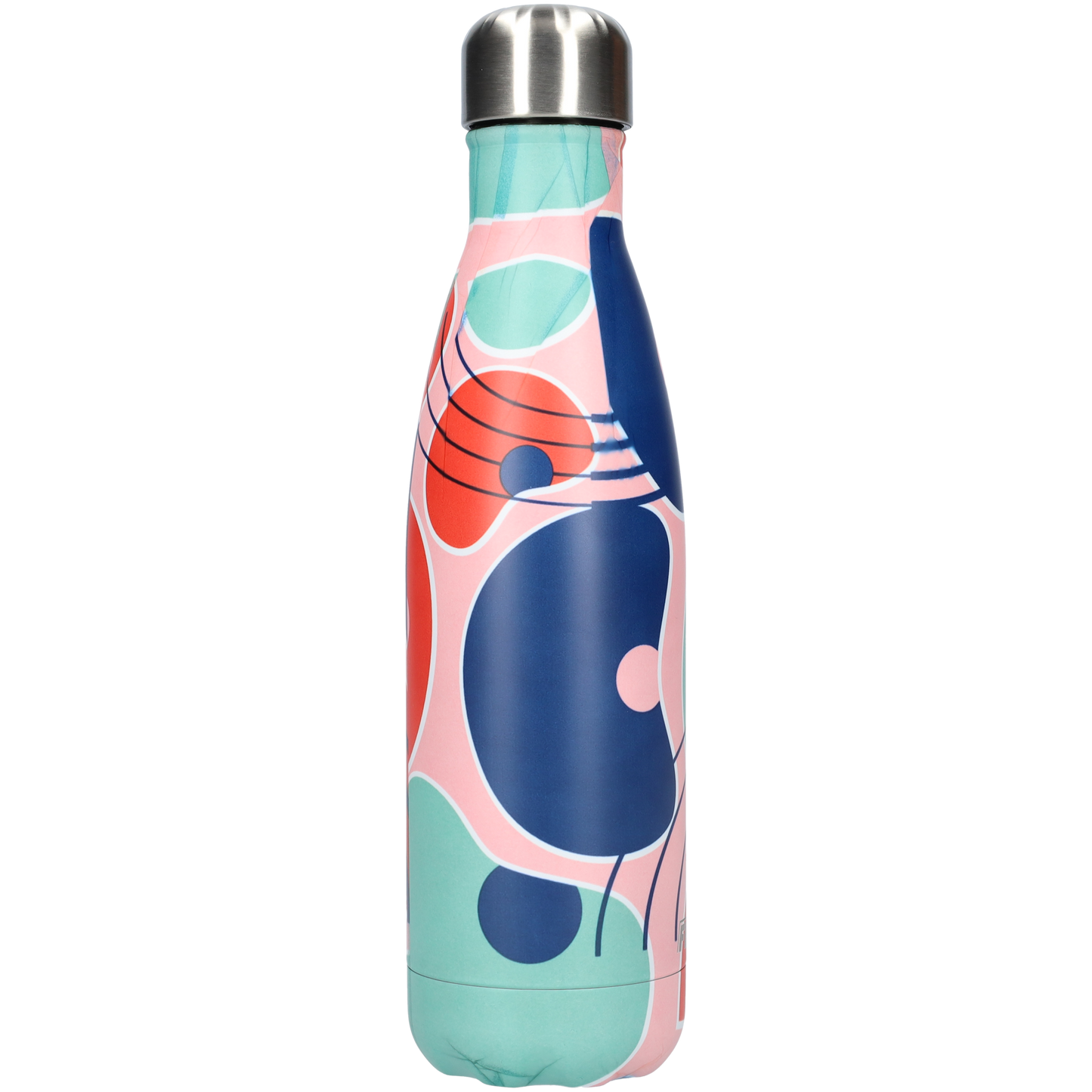 Thermosfles - Waterfles - Drinkfles slank 500ml - GeoSplash Pink - GeoSplash Roze