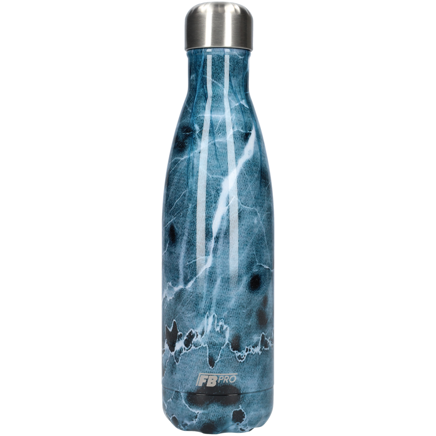 Thermosfles - Waterfles - Drinkfles slank 500 ml - Dark Blue Lighting - Donkerblauwe Onweer