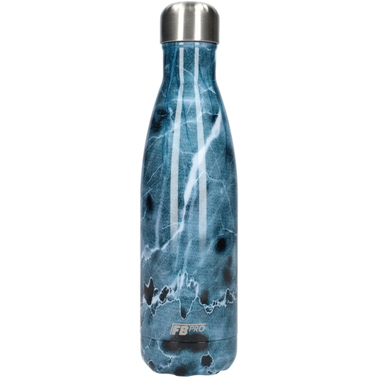 Thermosfles - Waterfles - Drinkfles slank 500 ml - Dark Blue Lighting - Donkerblauwe Onweer