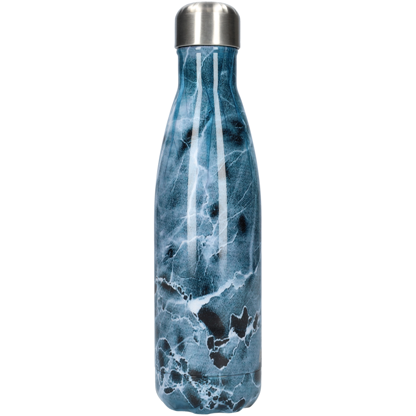 Thermosfles - Waterfles - Drinkfles slank 500 ml - Dark Blue Lighting - Donkerblauwe Onweer