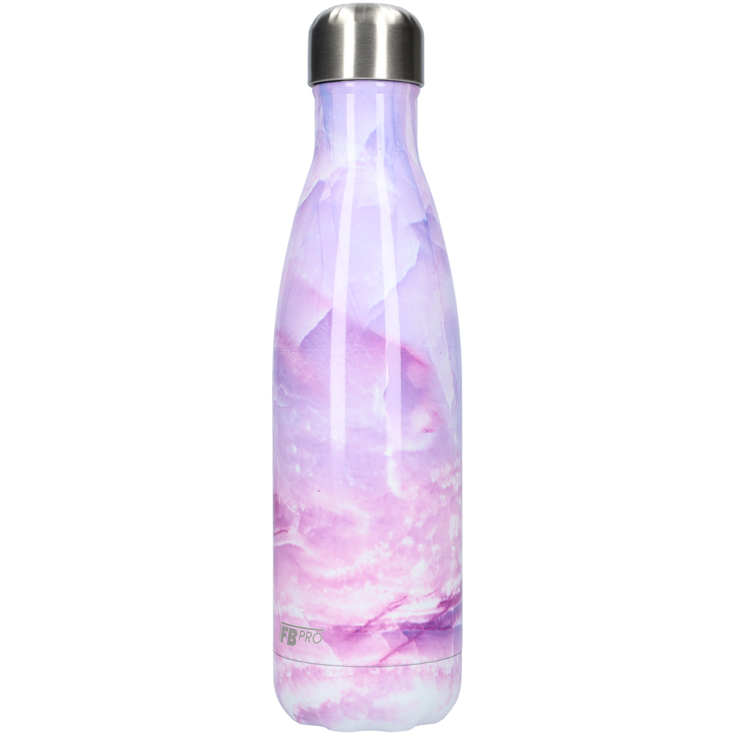 Thermosfles - Waterfles - Drinkfles slank 500ml - Pink Marble - Roze Marmer