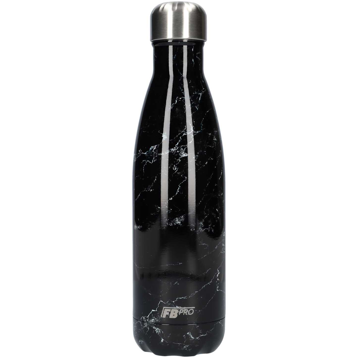 Thermosfles - Waterfles - Drinkfles slank 500ml - Black Marble - Zwarte Marmer