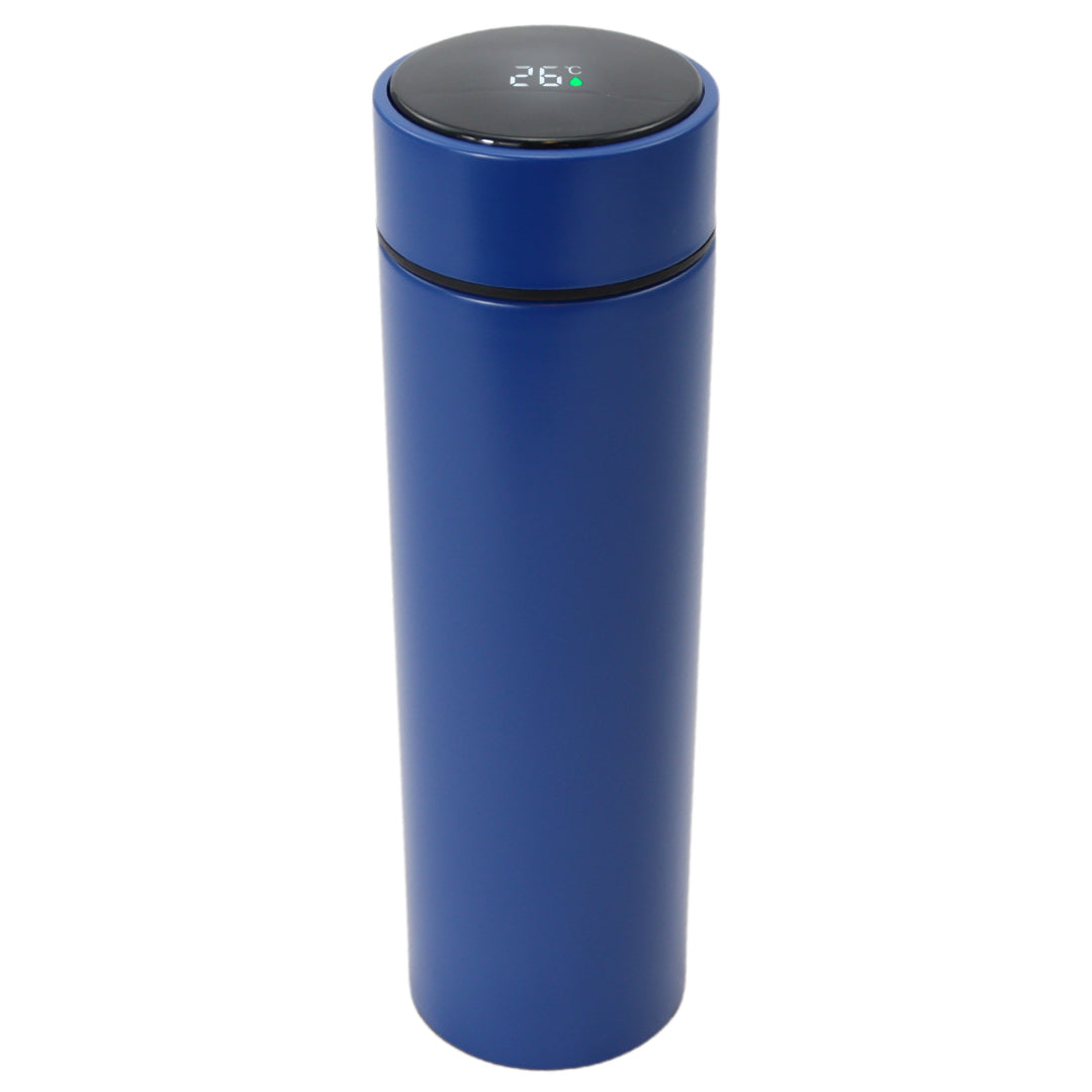 Smart Thermoskan Business Blue - Met thee kruiden houder - RVS - 500 ml - Blauwe luxe