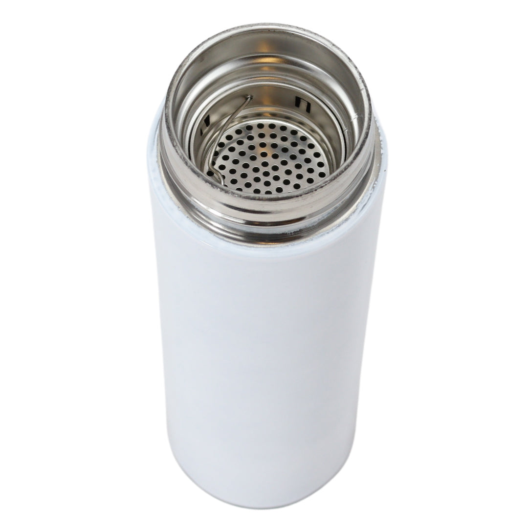 Smart Thermoskan - Met thee kruiden houder - Luxe thermos kan - Ice White - 500 ml