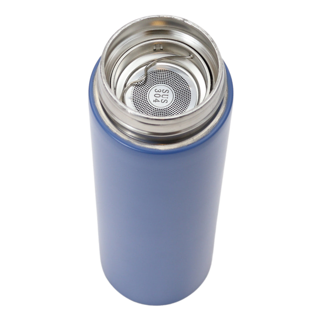 Smart Thermoskan - Met thee kruiden houder - Luxe thermos kan - Matte Blue - 500 ml