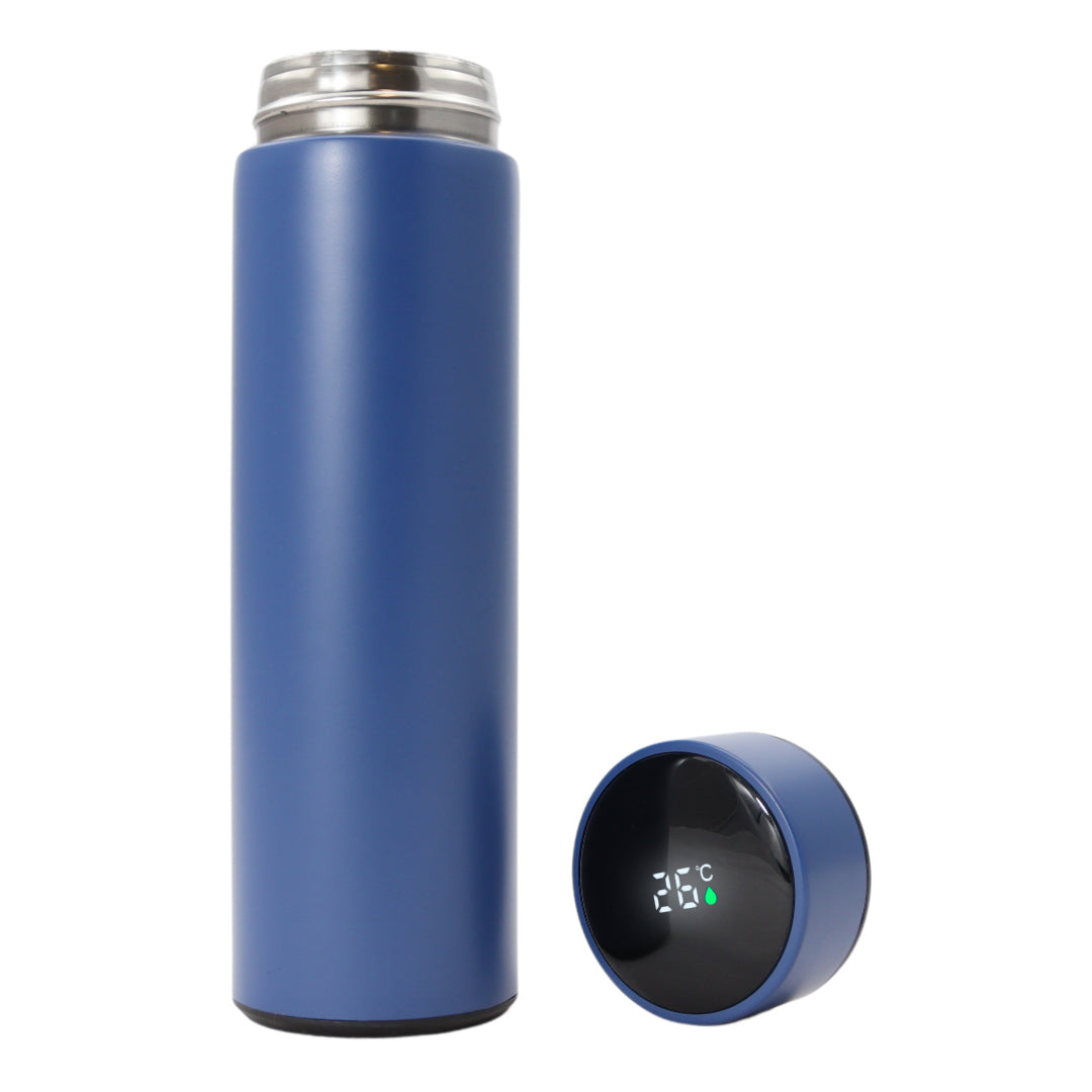 Smart Thermoskan - Met thee kruiden houder - Luxe thermos kan - Matte Blue - 500 ml