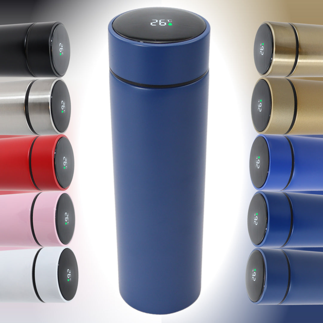 Smart Thermoskan - Met thee kruiden houder - Luxe thermos kan - Matte Blue - 500 ml