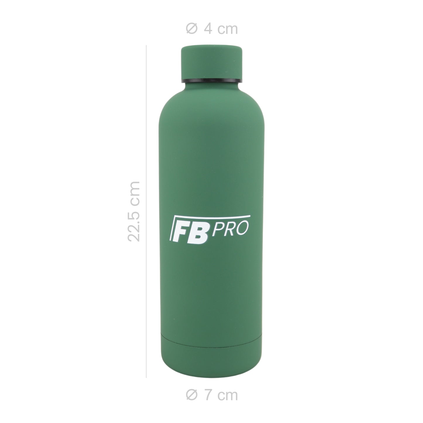 Thermosfles - Stevige RVS Thermoskan - 500ml - Matte Groen