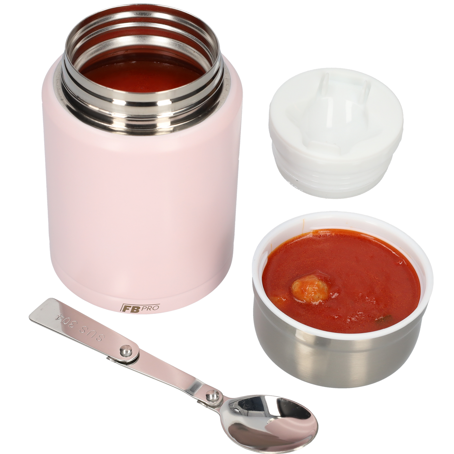 Thermos Voedselcontainer - Thermoskan - Licht roze - 450ml