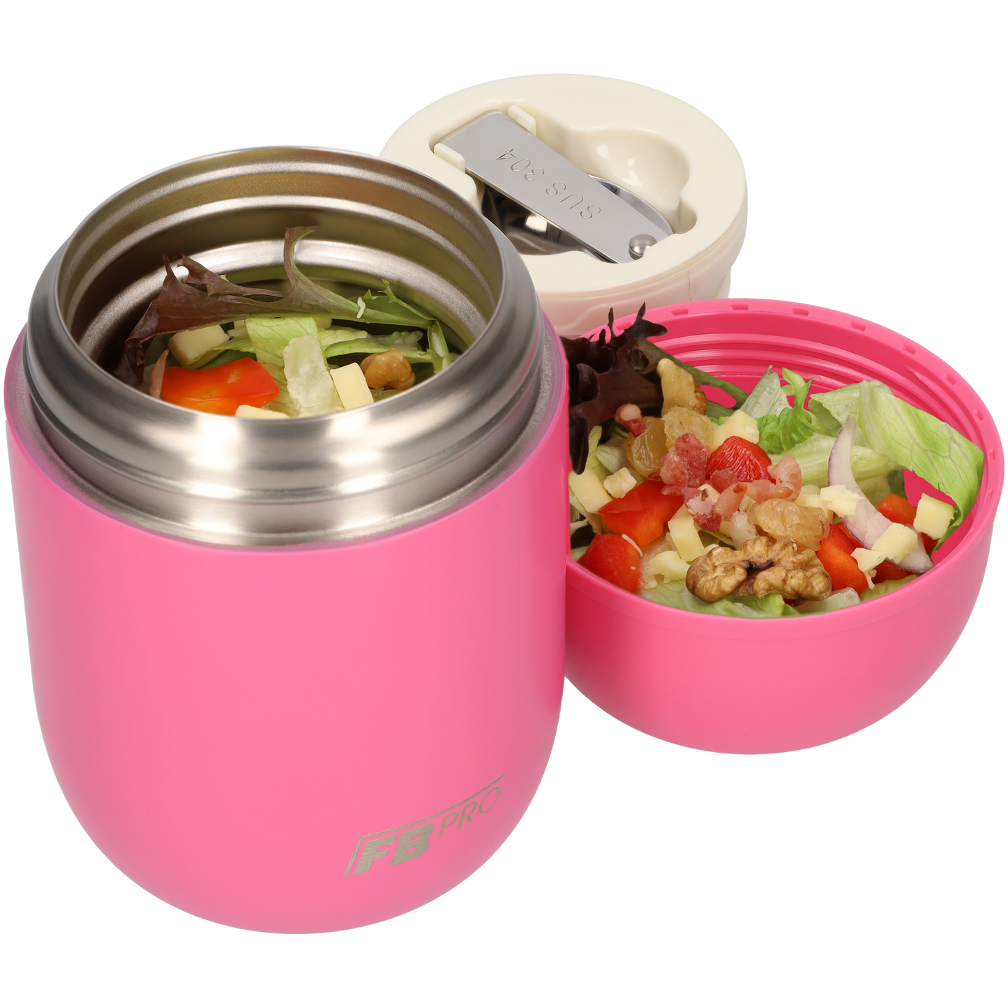 Thermos voedsel container - Thermoskan - 420ml - Roze