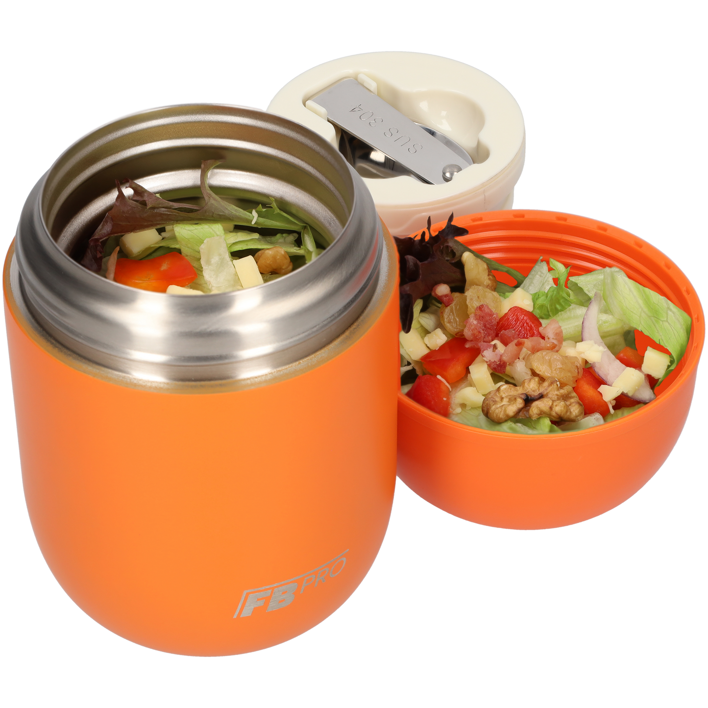 Thermos voedselcontainer - Thermoskan - Oranje - 420ml