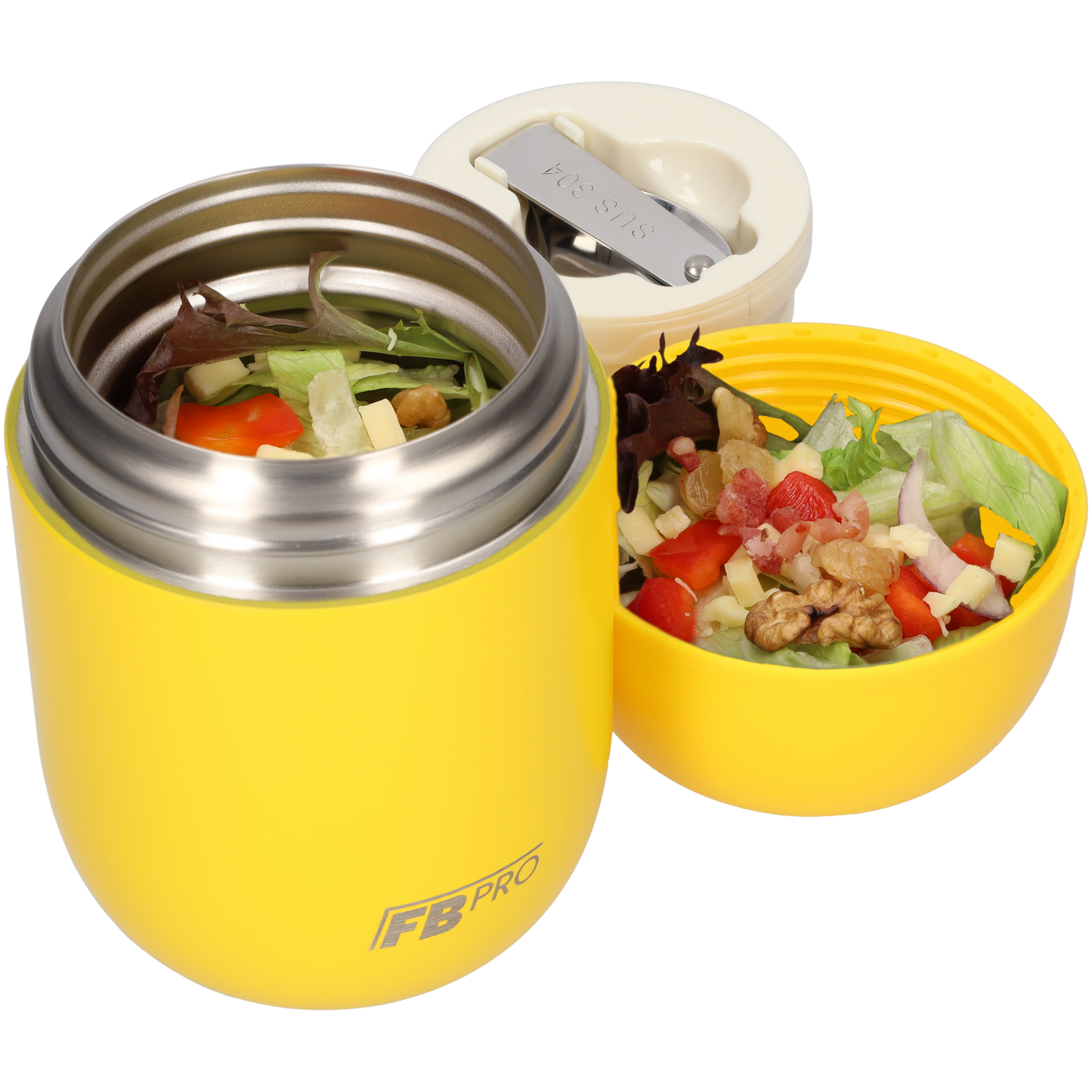 Thermos voedsel container - Thermoskan - Geel - 420ml