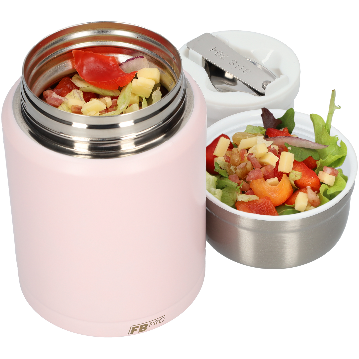 Thermos Voedselcontainer - Thermoskan - Licht roze - 450ml