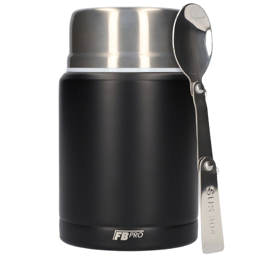 Zwarte Thermos Voedselcontainer - Thermoskan - Zwart - 450ml