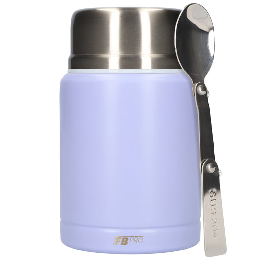 Lichtpaarse Thermos Voedselcontainer - Thermoskan - Licht paars - 450ml