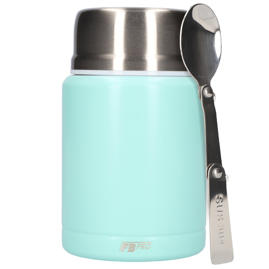 Lichtblauwe Thermos Voedselcontainer - Thermoskan - Licht blauw - 450ml