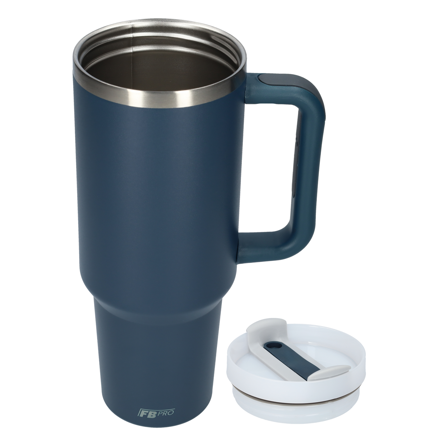 Thermos drinkbeker tumbler 1.2L met handvat en rietje - 1200 ML - Donker Blauw