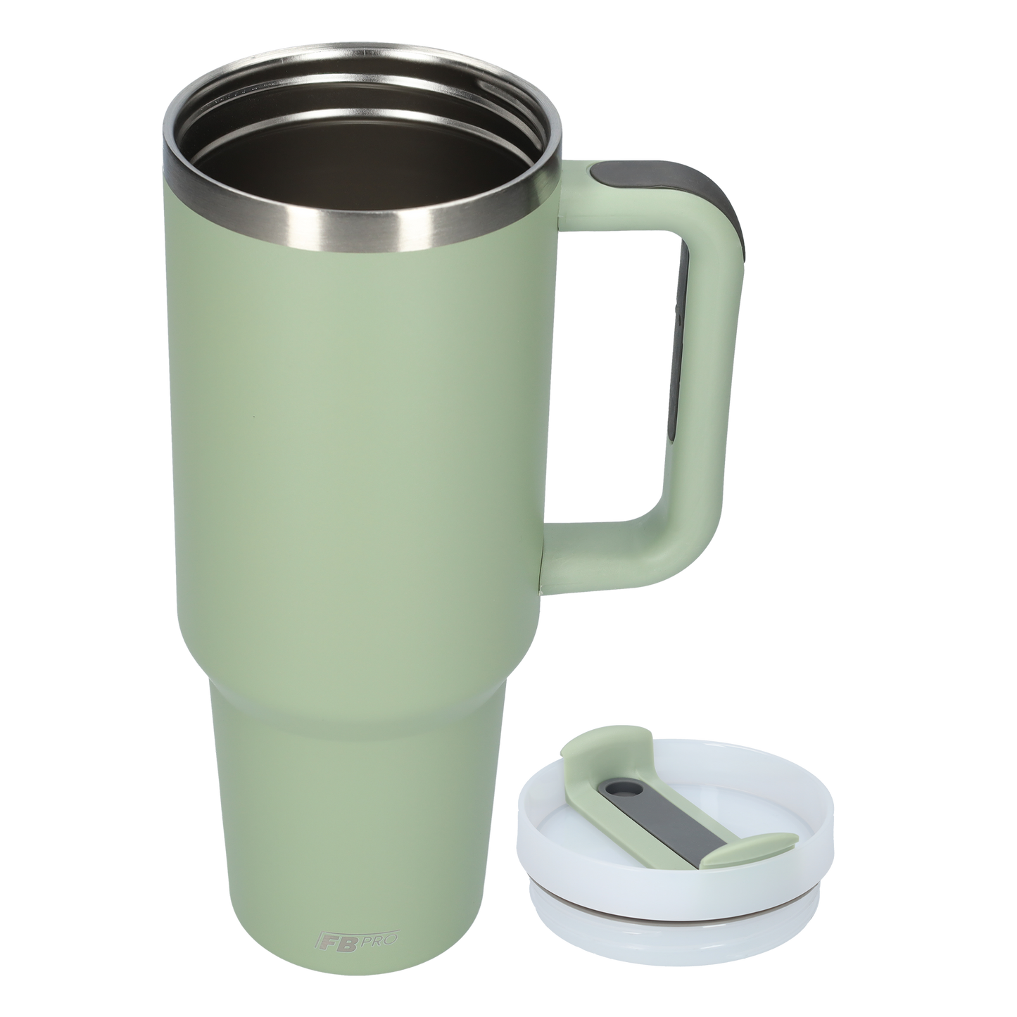 Thermos drinkbeker tumbler 1.2L met handvat en rietje - 1200 ML - Leger Groen