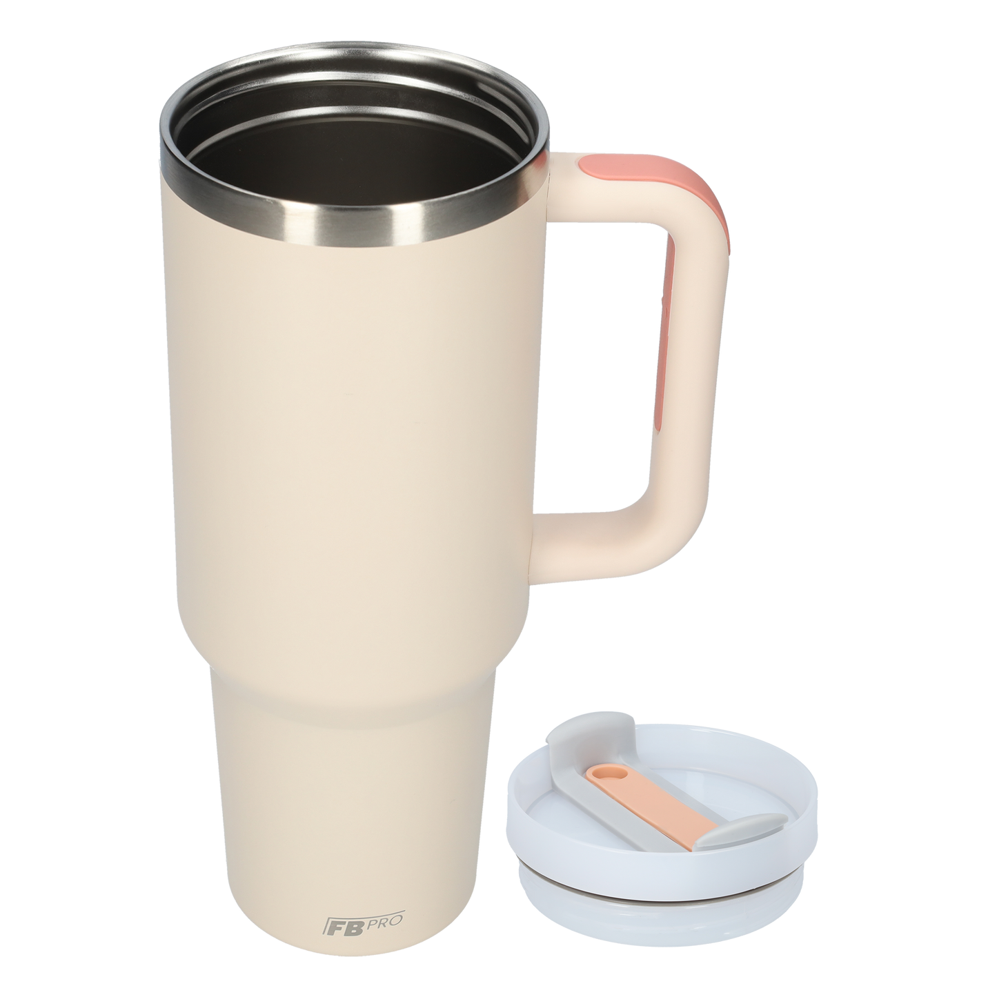 Thermos drinkbeker tumbler 1.2L met handvat en rietje - 1200 ML - Licht Roze