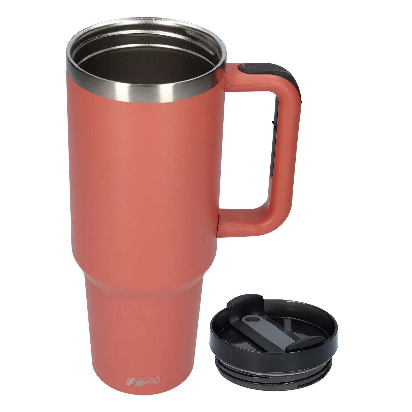 Thermos drinkbeker tumbler 1.2L met handvat en rietje - 1200 ML - Rood