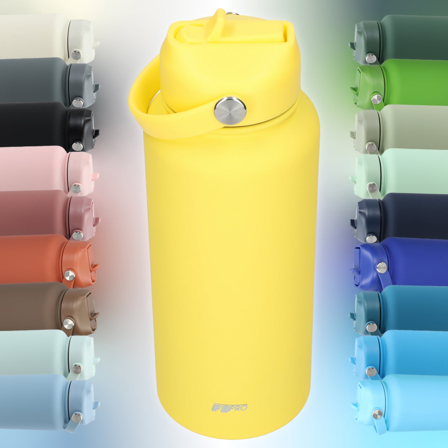 Thermos waterfles - Isolerende Waterfles - Drinkfles - 1 L - Lemon Yellow