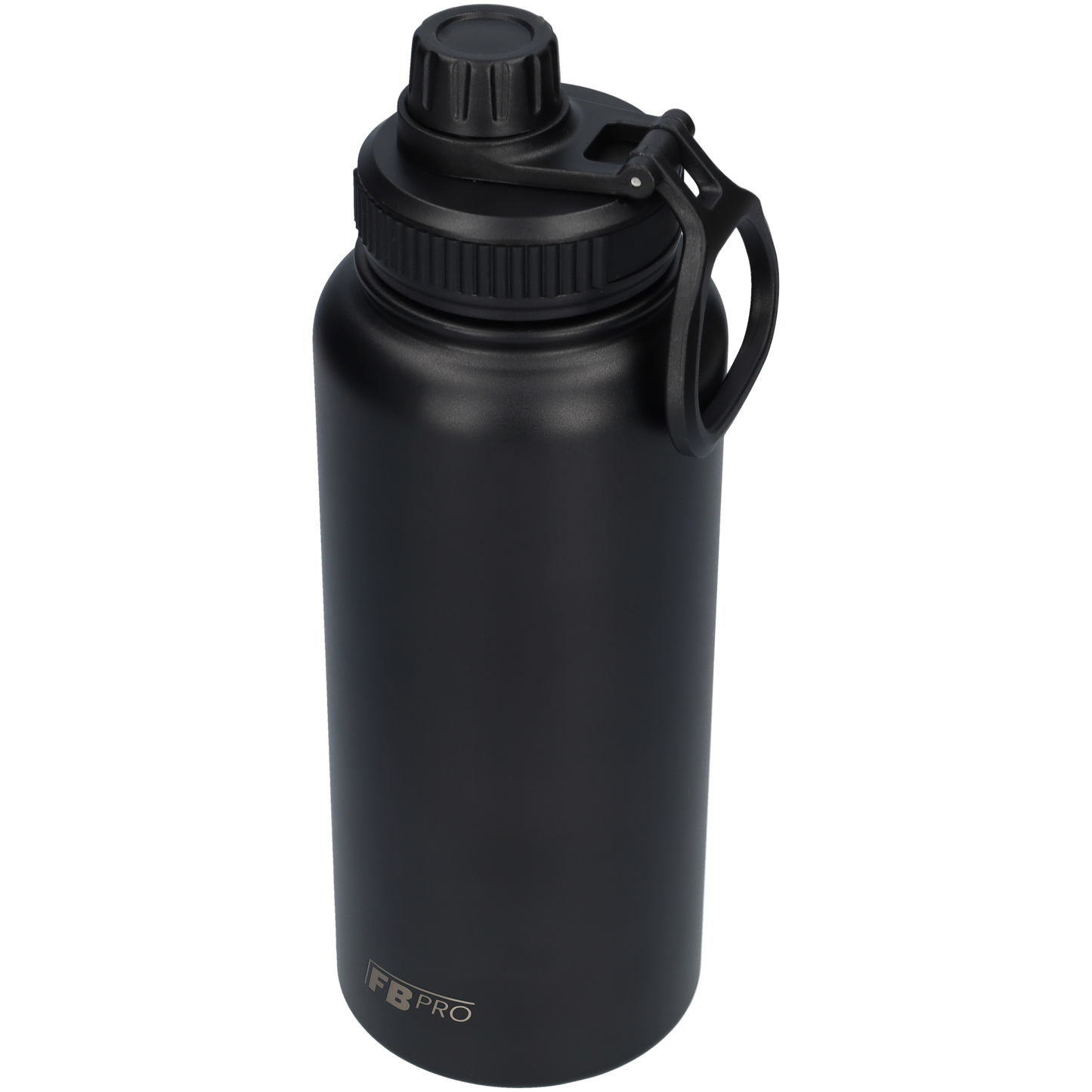 Thermos drinkfles 1 L - Isolerende Waterfles - Drinkfles met rietje - Zwart