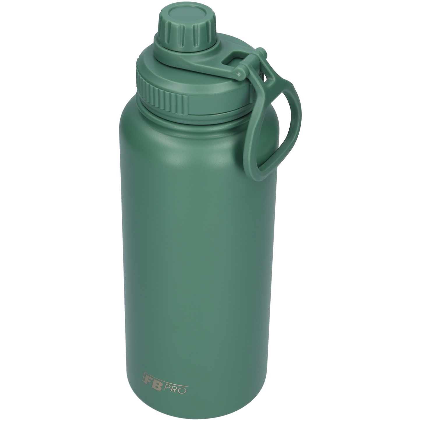 Thermos drinkfles 1 L - Isolerende Waterfles - Drinkfles met rietje - Donkergroen