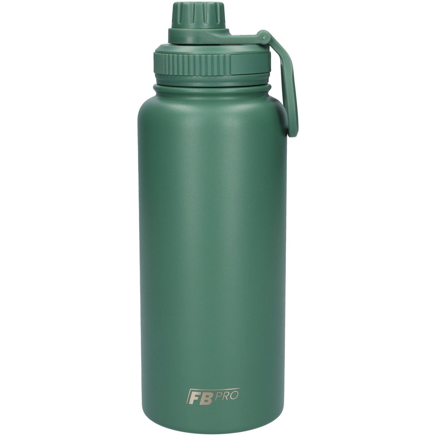 Thermos drinkfles 1 L - Isolerende Waterfles - Drinkfles met rietje - Donkergroen