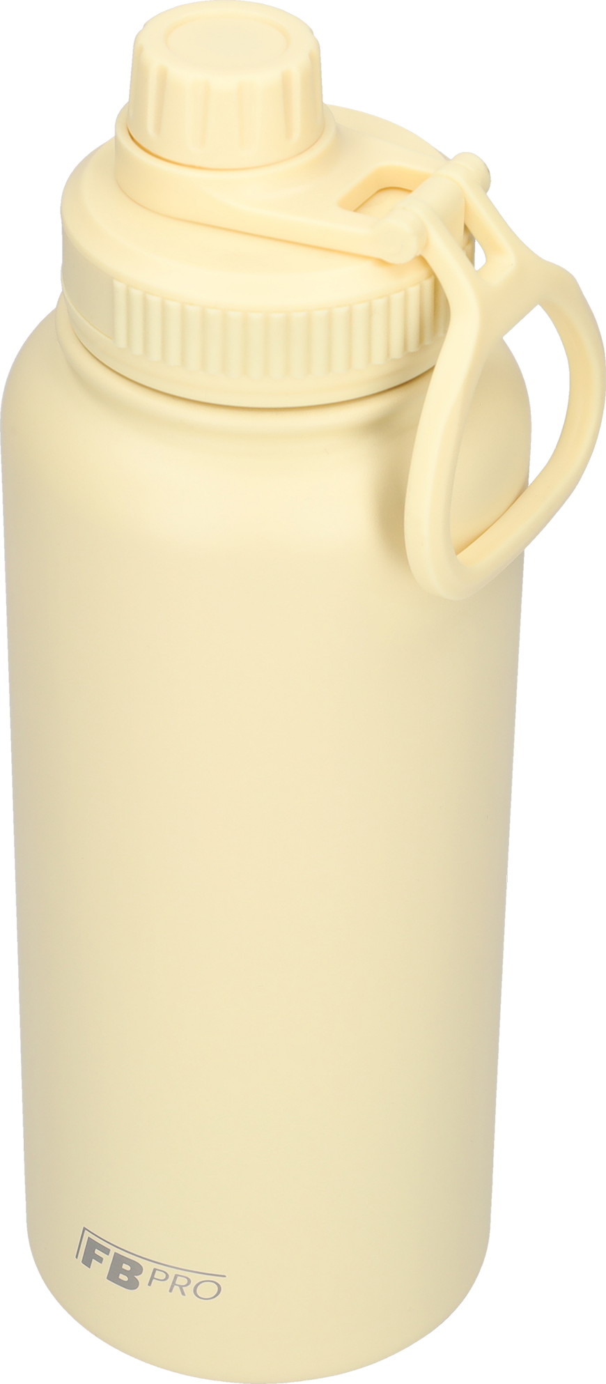 Thermos drinkfles 1 L - Isolerende Waterfles - Drinkfles met rietje - Beige