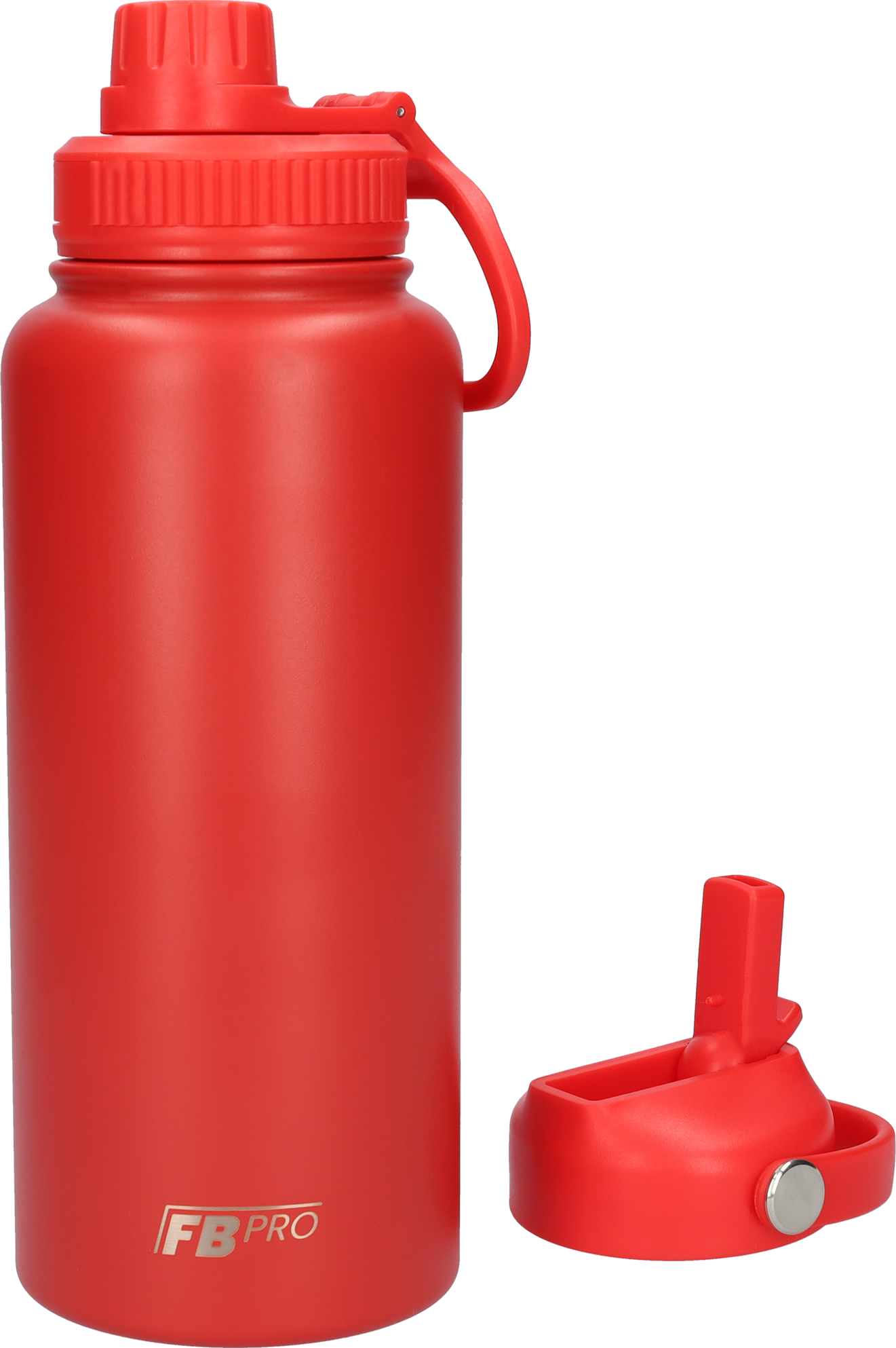 Thermos drinkfles 1 L - Isolerende Waterfles - Drinkfles met rietje - Rood