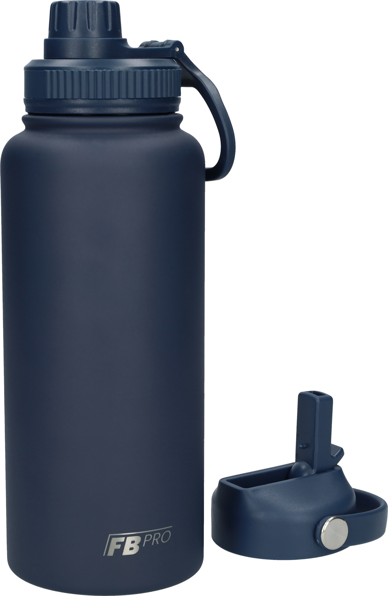 Thermos drinkfles 1 L - Isolerende Waterfles - Drinkfles met rietje - Donkerblauw