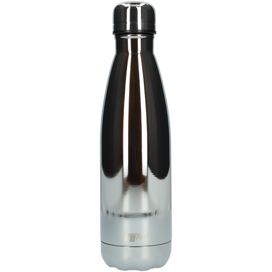 Thermosfles - Waterfles - Drinkfles slank 500 ml - Chrome Silver -Chroom Zilver