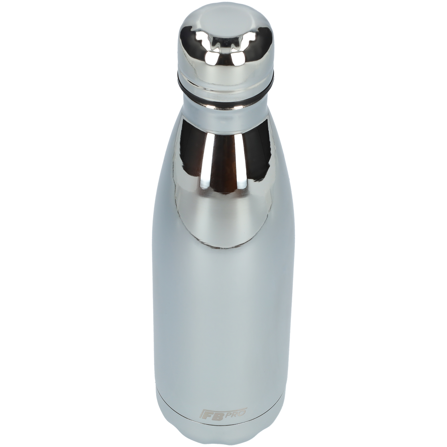 Thermosfles - Waterfles - Drinkfles slank 500 ml - Chrome Silver -Chroom Zilver