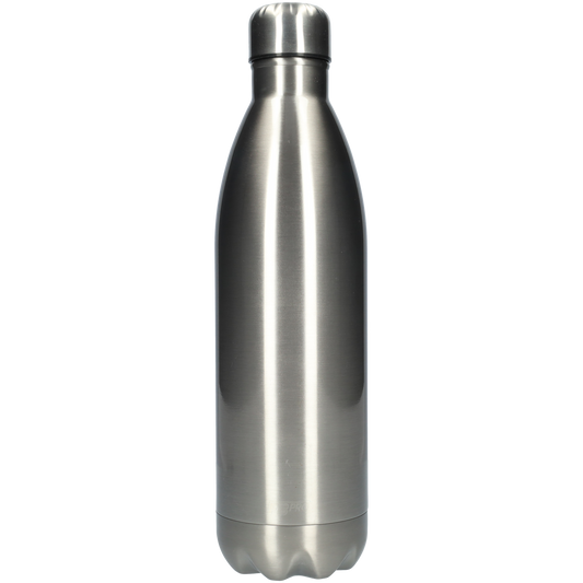 Thermosfles - Waterfles - Drinkfles slank 1000ml - Silver - Zilver