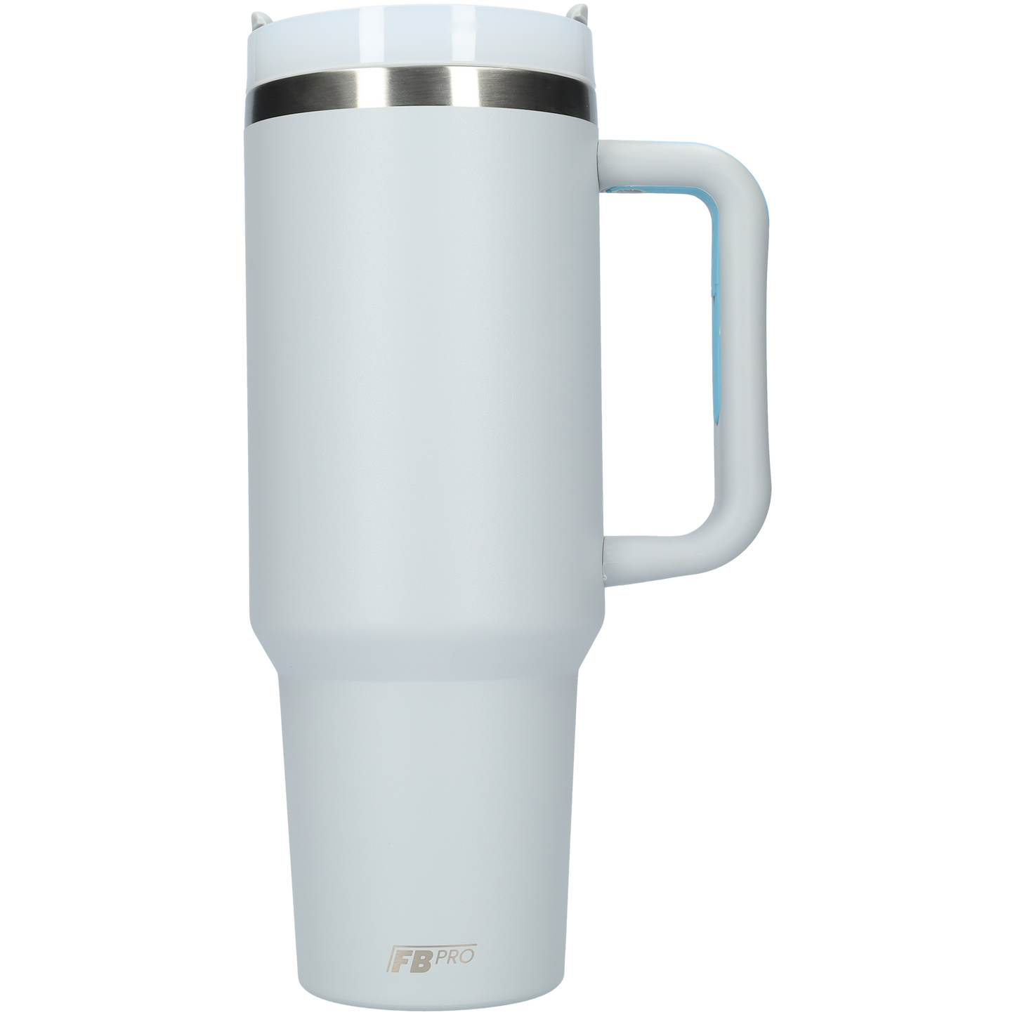 Thermos drinkbeker tumbler 1.2L met handvat en rietje - 1200 ML - Grijs