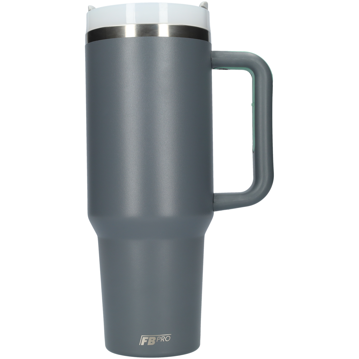 Thermos drinkbeker tumbler 1.2L met handvat en rietje - 1200 ML - Grijs