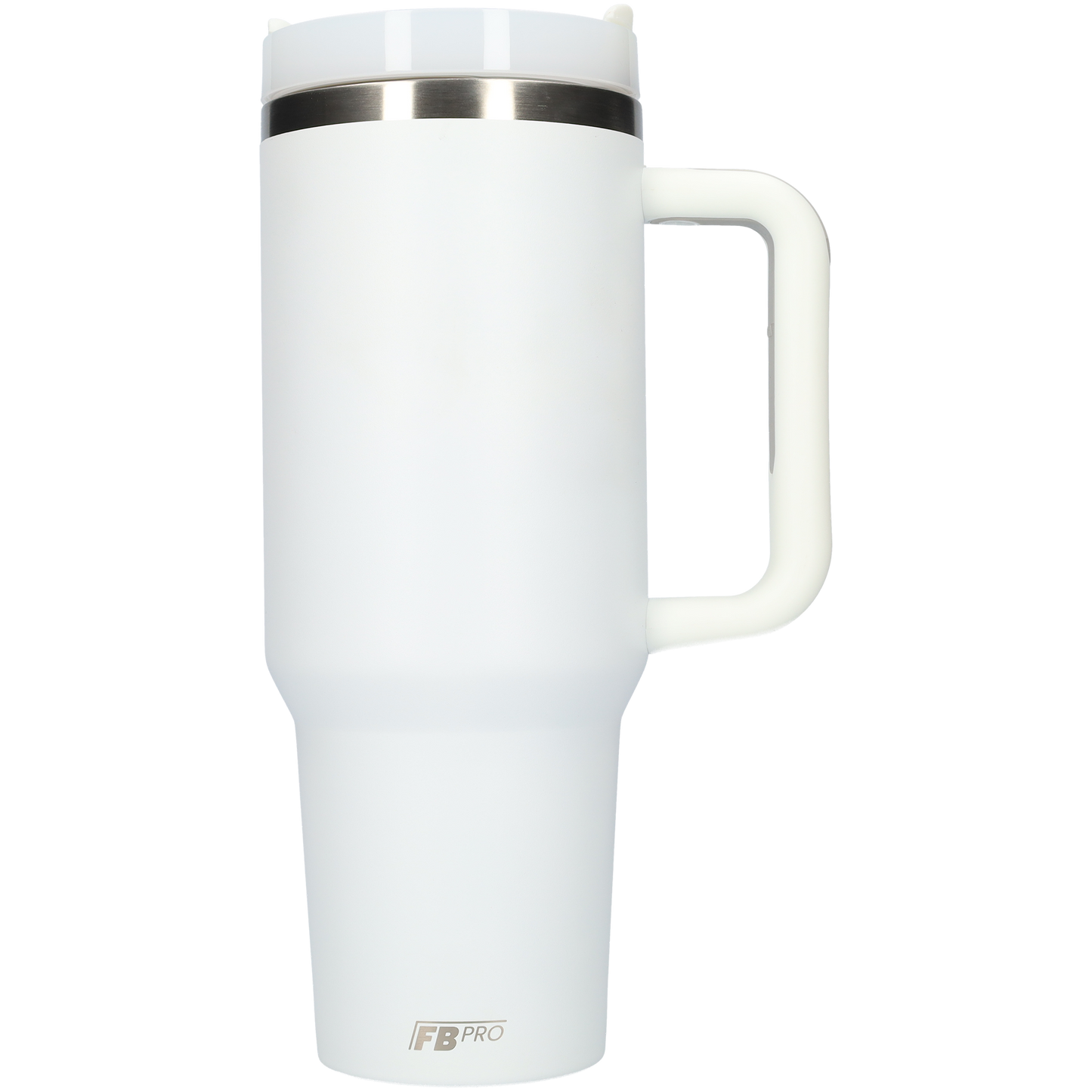 Thermos drinkbeker tumbler 1.2L met handvat en rietje - 1200 ML - Wit