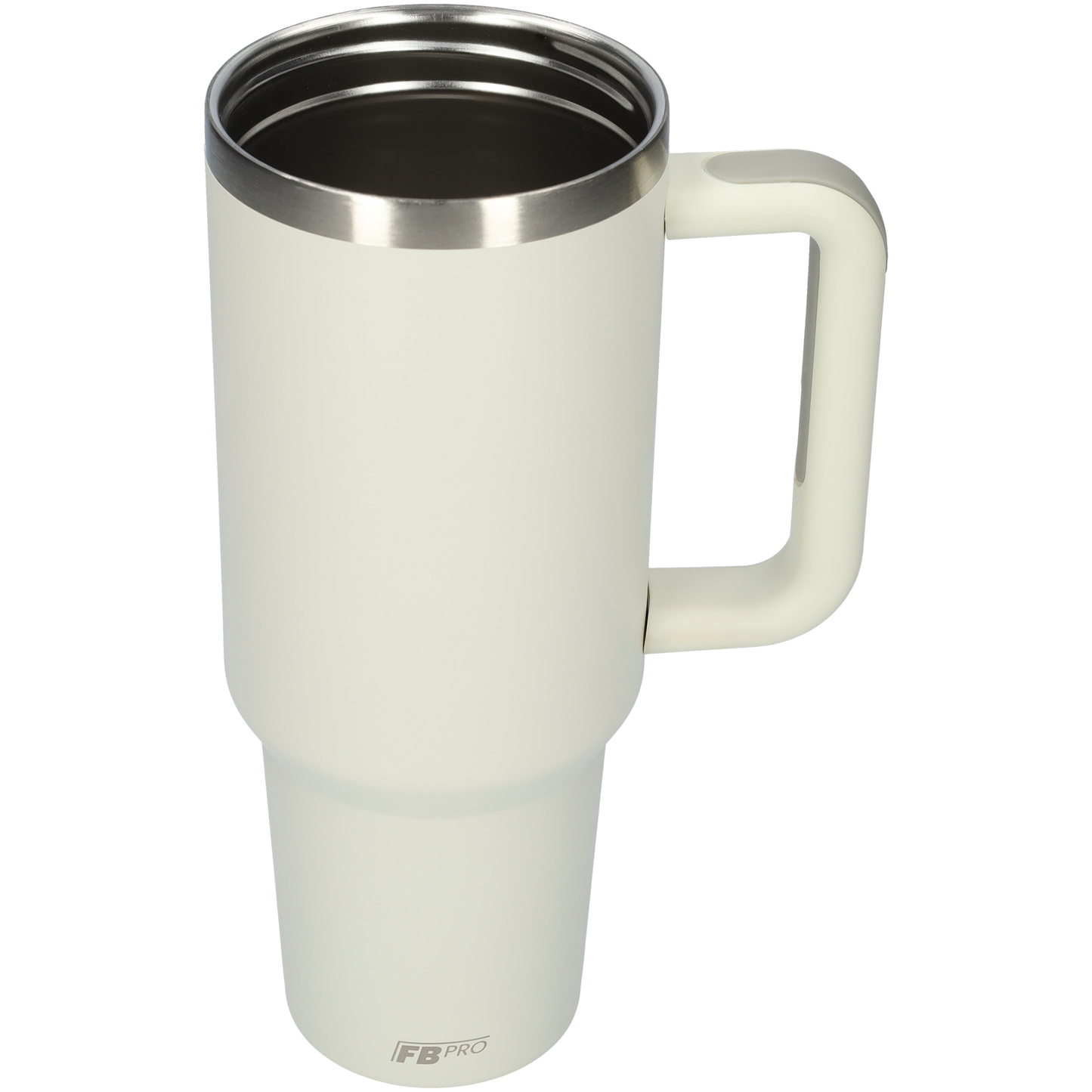 Thermos drinkbeker tumbler 1.2L met handvat en rietje - 1200 ML - Crème