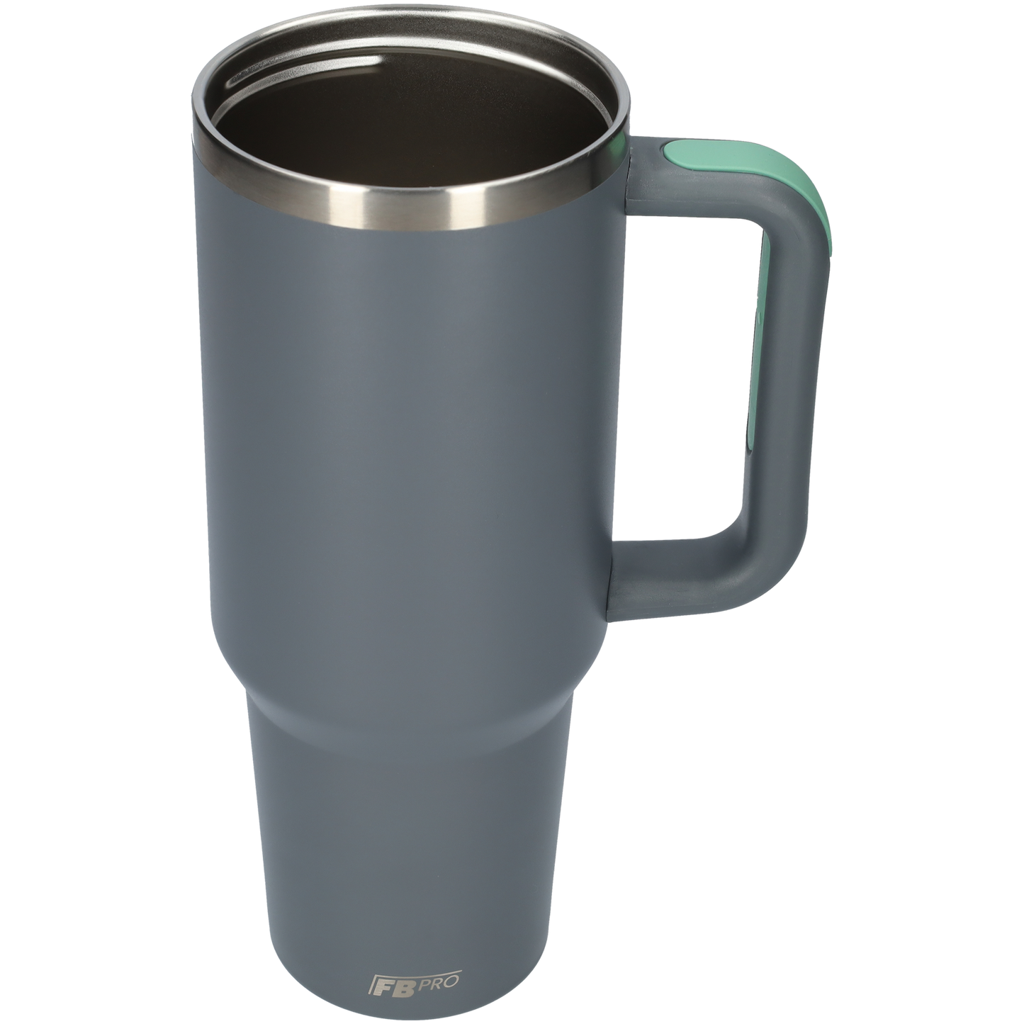 Thermos drinkbeker tumbler 1.2L met handvat en rietje - 1200 ML - Grijs