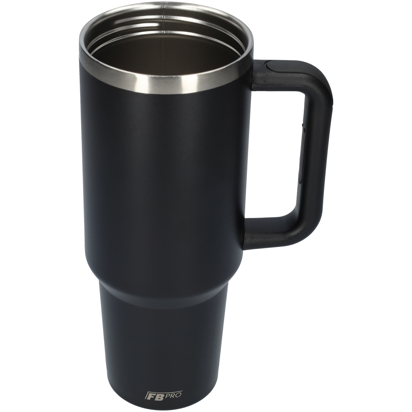 Thermos drinkbeker tumbler 1.2L met handvat en rietje - 1200 ML - Zwart