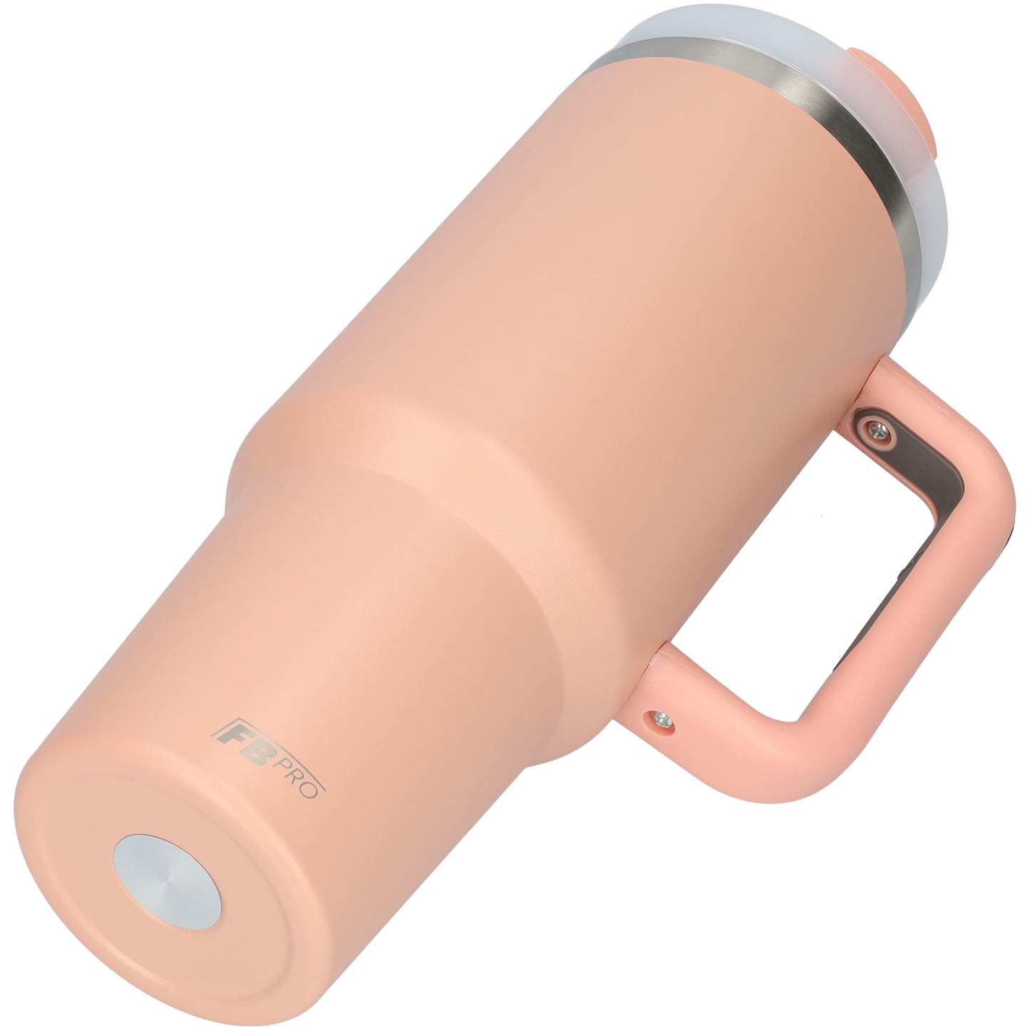 Thermos drinkbeker tumbler 1.2L met handvat en rietje - 1200 ML - Zalm Roze