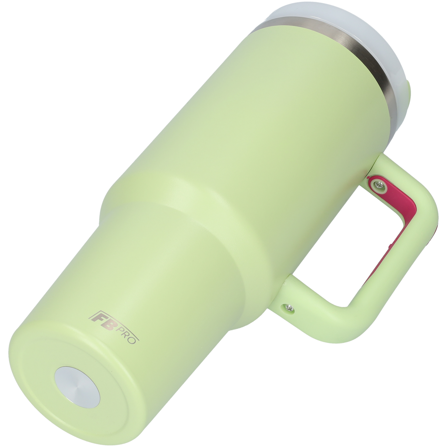 Thermos drinkbeker tumbler 1.2L met handvat en rietje - 1200 ML - Lichtgroen