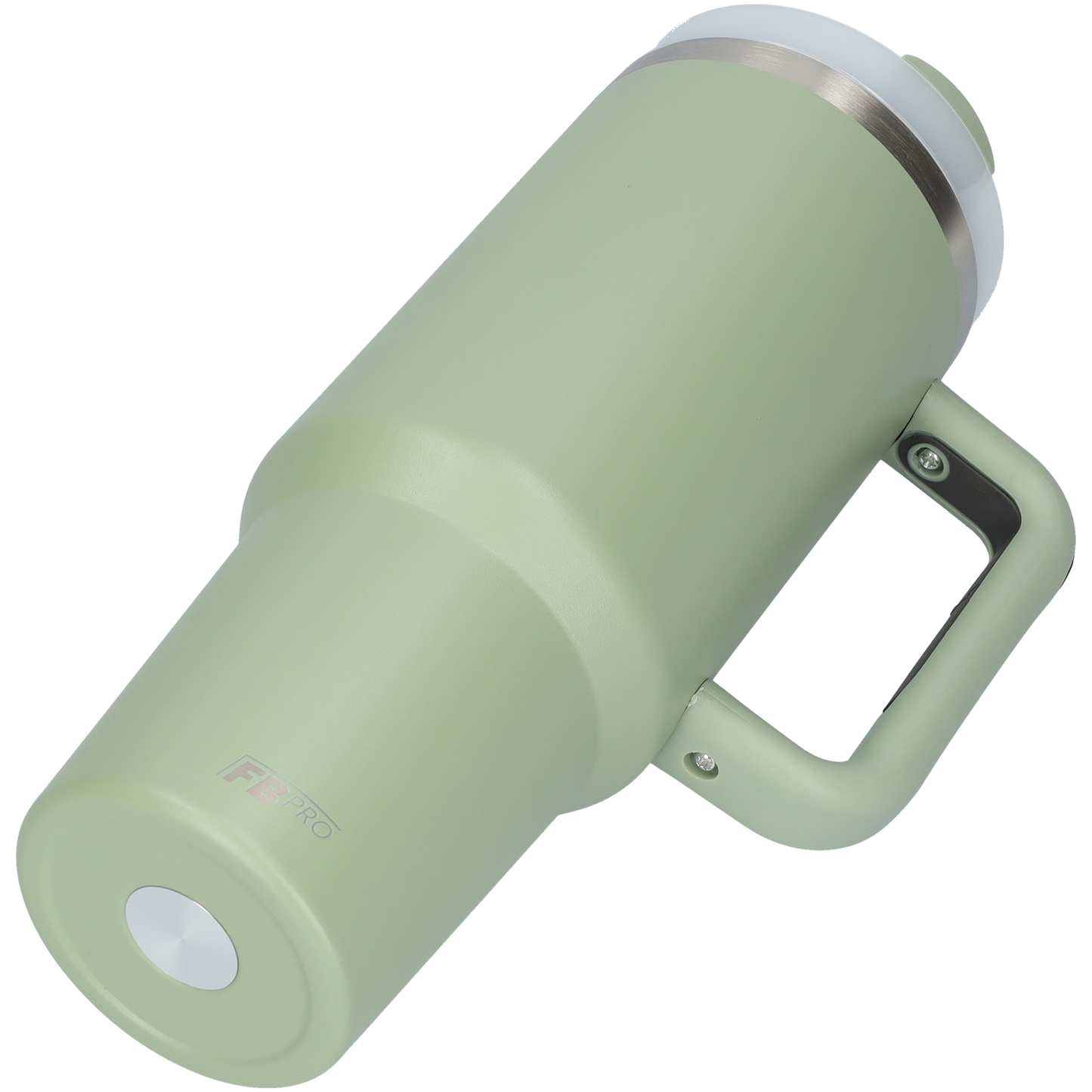 Thermos drinkbeker tumbler 1.2L met handvat en rietje - 1200 ML - Leger Groen