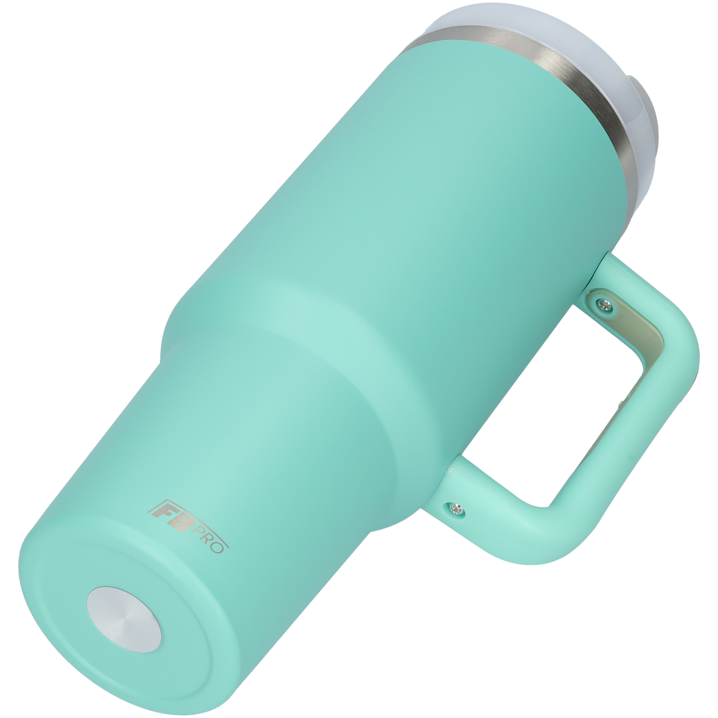 Thermos drinkbeker tumbler 1.2L met handvat en rietje - 1200 ML - Turquoise