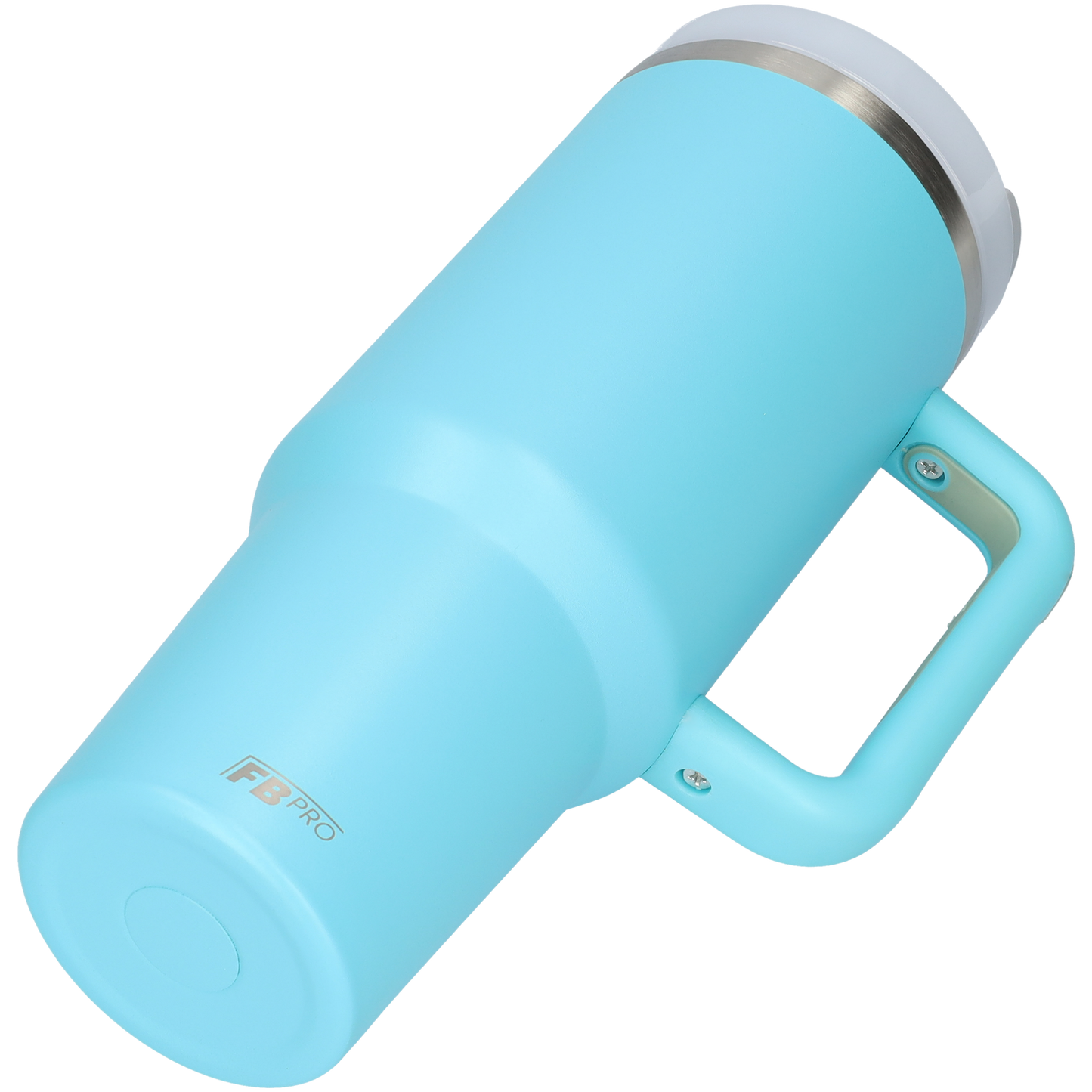 Thermos drinkbeker tumbler 1.2L met handvat en rietje - 1200 ML - Licht Blauw