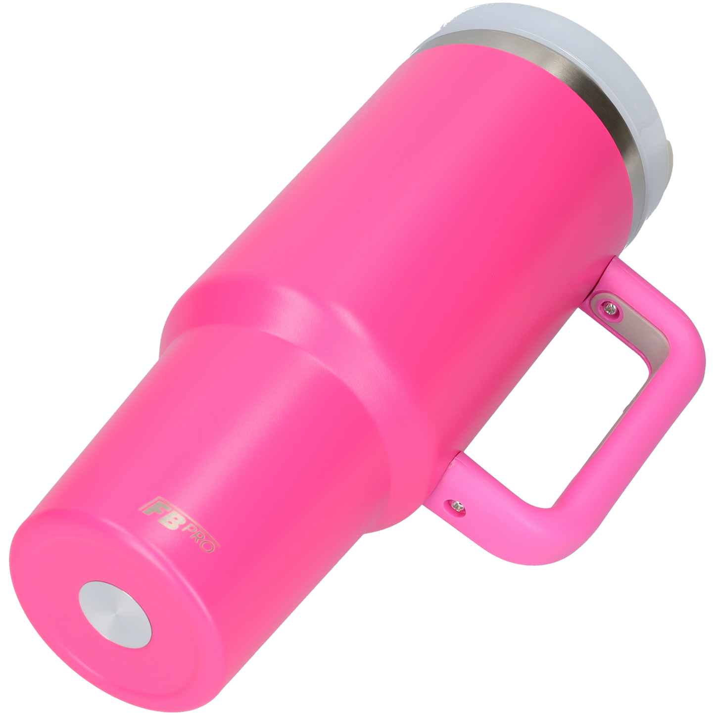 Thermos drinkbeker tumbler 1.2L met handvat en rietje - 1200 ML - Roze