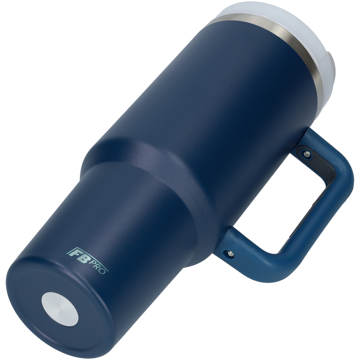 Thermos drinkbeker tumbler 1.2L met handvat en rietje - 1200 ML - Middernacht Blauw