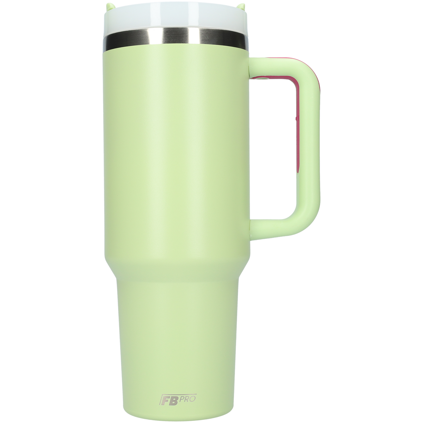 Thermos drinkbeker tumbler 1.2L met handvat en rietje - 1200 ML - Lichtgroen