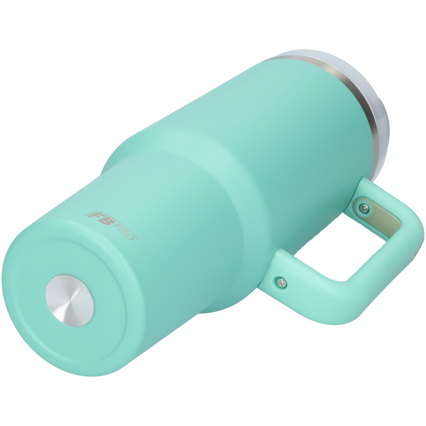 Thermos drinkbeker tumbler 1.2L met handvat en rietje - 1200 ML - Turquoise